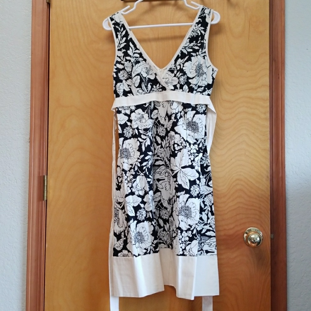 Fun black and cream floral dress.
